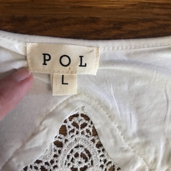 SOLD Pol L white lace boho blouse bell sleeve fairy corset beachy - Picture 7 of 9